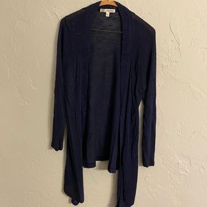 Cardigan. Ladies size large. Navy